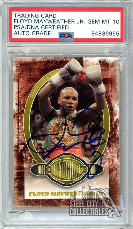 Floyd Mayweather Jr 2010 Sport Kings Gold Victorious Auto Card #86 PSA/DNA 10