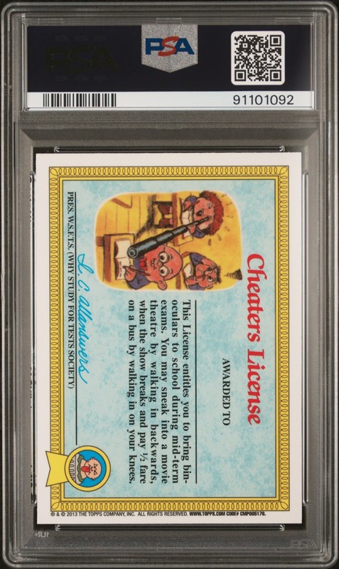 2013 Topps Garbage Pail Kids Chrome Series 1 ADAM BOMB 8a Card PSA 10 GEM MINT view 2