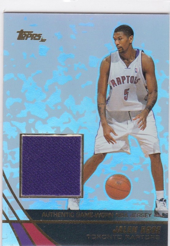 2004 Topps Basketball Jalen Rose Game Used Jersey Card Raptor’s