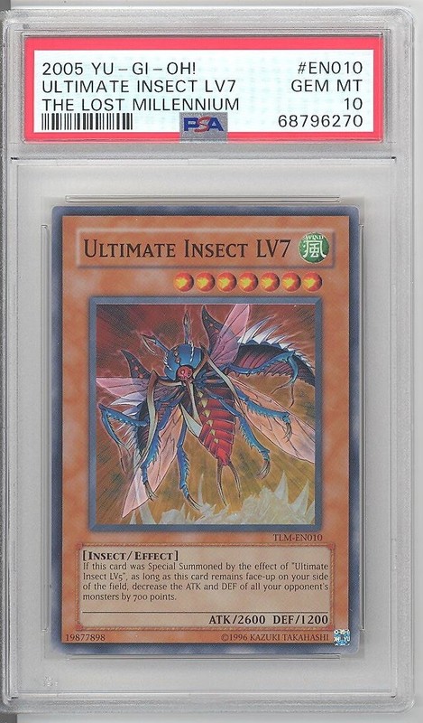 PSA 10 - Yu-Gi-Oh Card - TLM-EN010 - ULTIMATE INSECT LV7 (super rare) - GEM MINT