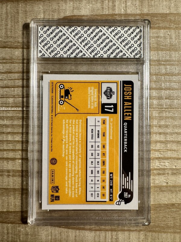 Josh Allen 2018 Panini Classics #207 Rookie Card Pro Grade 10 view 2