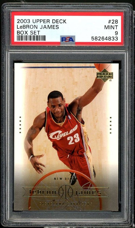 LeBron James Rookie Card 2003 Upper Deck LeBron James Box Set #28 PSA 9
