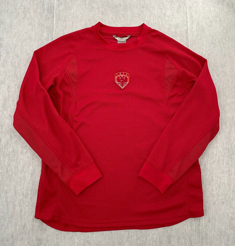 VINTAGE Russian Coast Of Arms Goalkeeper Shirt Adult Medium Red Nike Logo Mens M view 1