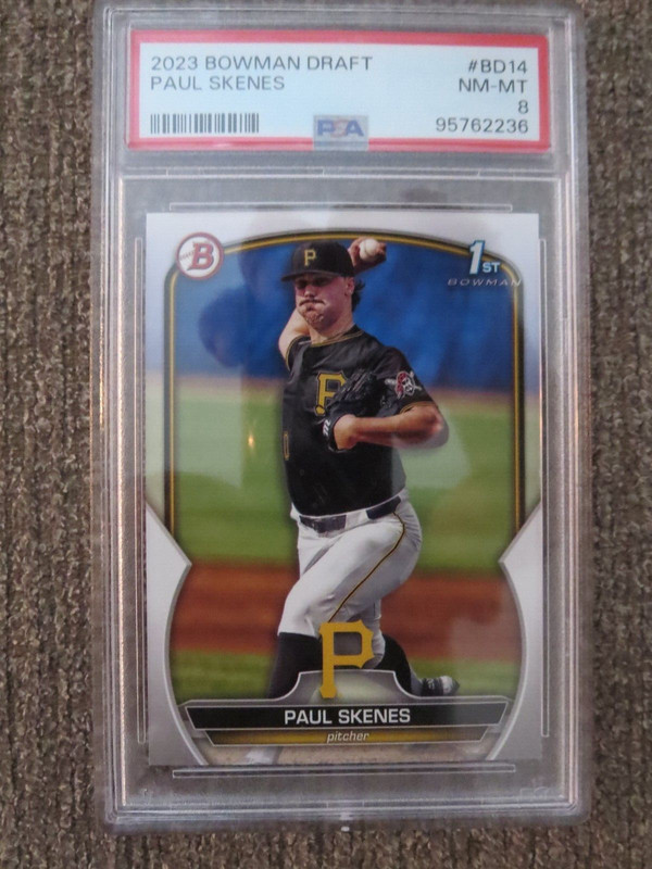 2023 Bowman Draft Paul Skenes 1st Pirates RC ROOKIE PSA 8