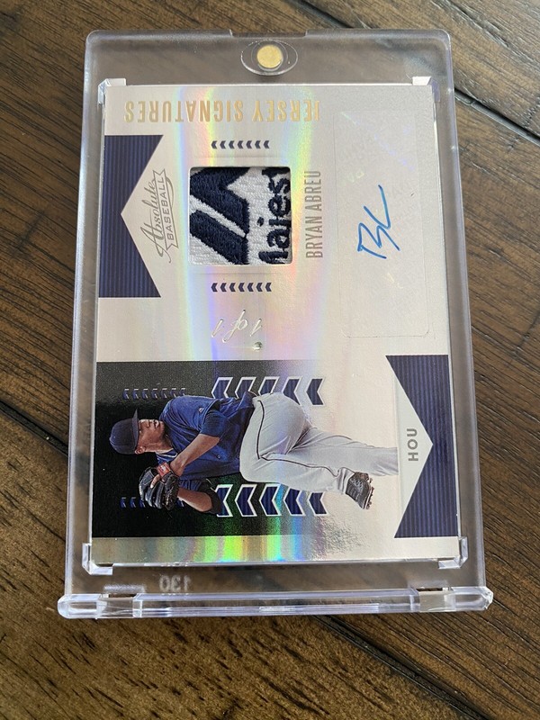 2020 Panini Absolute Bryan Abreu Laundry Tag Auto 1/1! READ!