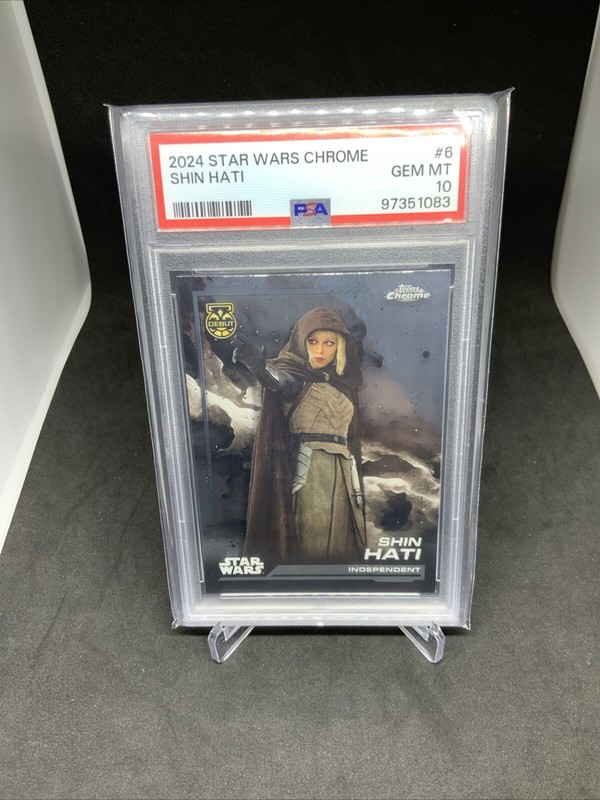 2024 Topps Chrome Star Wars Shin Hati Debut RC PSA 10 QTY Available
