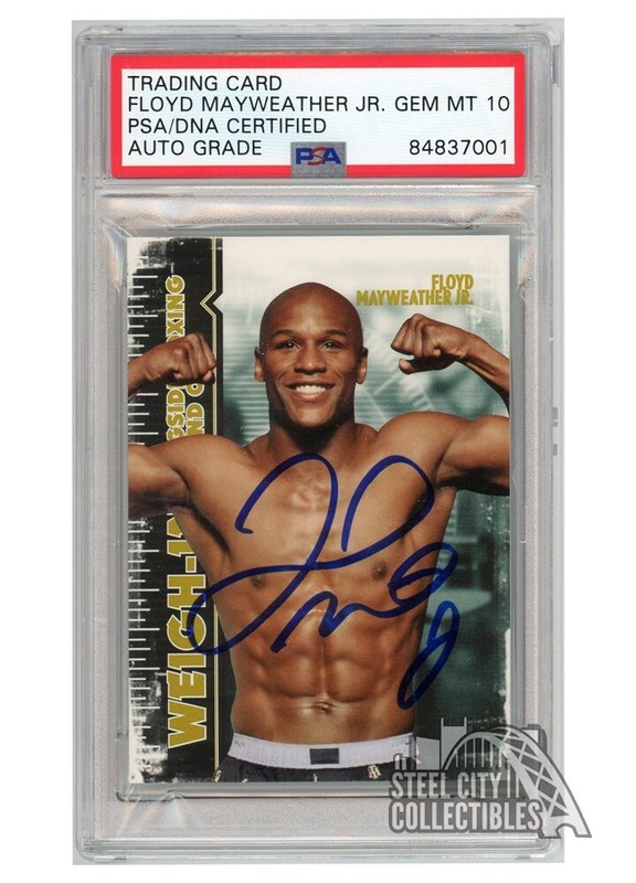 Floyd Mayweather Jr 2010 Sport Kings Gold Weigh-Ins Auto Card #56 PSA/DNA 10