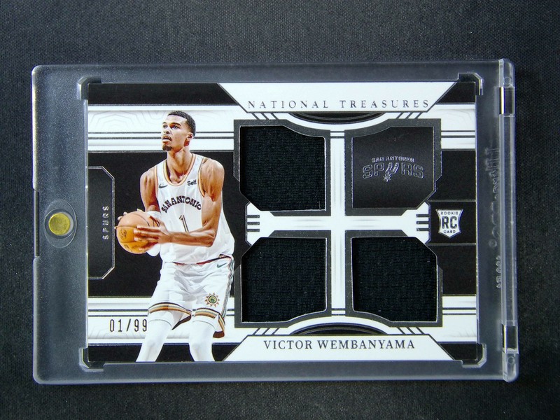 2023-24 Panini National Treasures Victor Wembanyama RC Triple Patch 1/99 #JSY