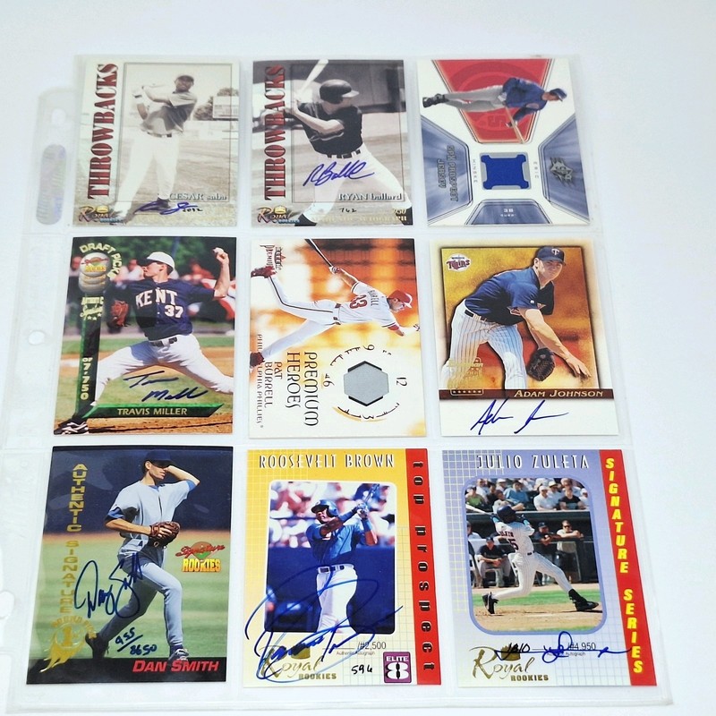 9x Baseball Auto & Game Used Relics RCs FREE SHIPPING