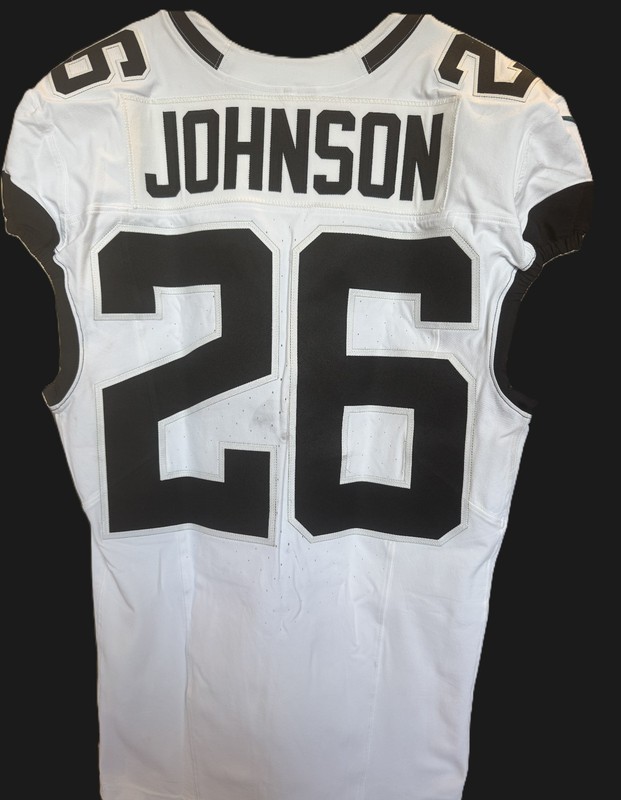 🏈Antonio Johnson GAME-USED💪10/13/24 Jacksonville Jaguars🐆NFL Jersey👕vs.Bears