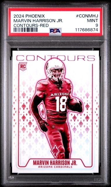 2024 PANINI PHOENIX #CON-MHJ MARVIN HARRISON JR. CONTOURS-RED PSA MINT 9