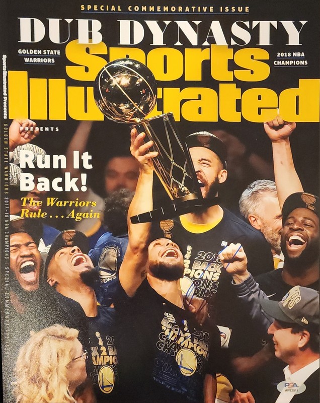 Stephen Curry Signed 11x14 Autographed Photo Golden State Warriors Champion PSA