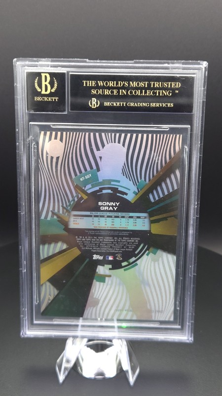 2015 Topps High Tek Sonny Gray Auto BGS Black Label 10 Pristine POP 1 Rare view 2