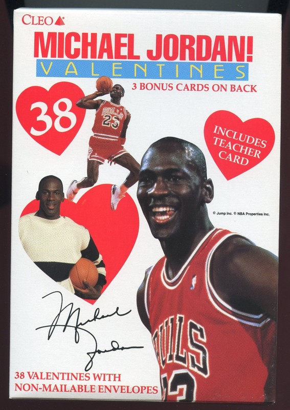 SEALED BOX 1991 CLEO VALENTINES MICHAEL JORDAN 38 CARDS NICE FRESH LOT PSA WHITE
