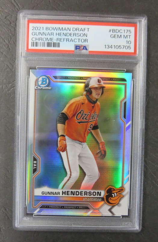 2021 Bowman Draft Chrome REFRACTOR Gunnar Henderson RC PSA 10 LP