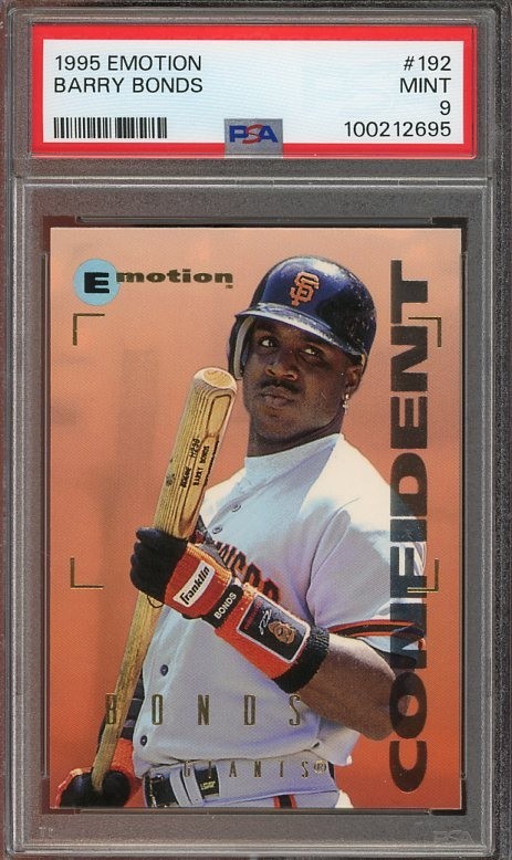 1995 Emotion #192 Barry Bonds MINT PSA 9 San Francisco Giants 2695 view 1