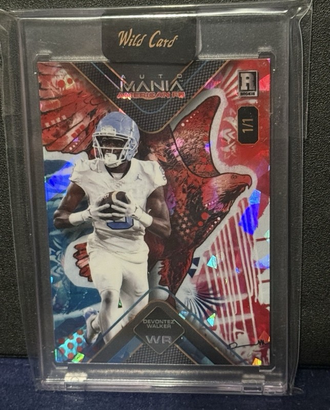 Devontez Walker 2024 Wild Card Auto Mania Football 1/1 National Exclusive
