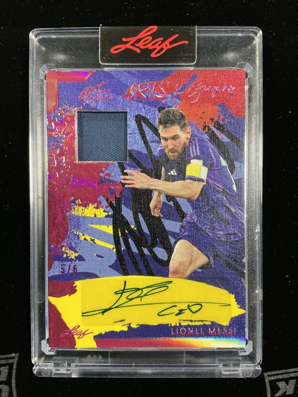 2023 Leaf Art Of Sport Lionel Messi Arts & Graphics Patch Auto /6 Miami