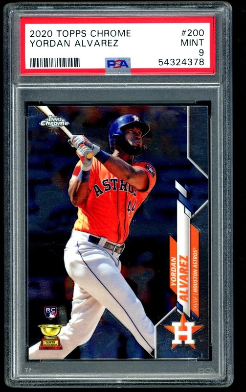 2020 Topps Chrome Yordan Alvarez #200 RC Rookie PSA 9 Mint Astros