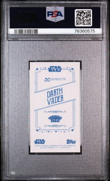 2022 TOPPS 206 STAR WARS DARTH VADER PSA 10 view 2
