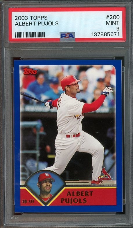 2003 Topps #200 Albert Pujols MINT PSA 9 Cardinals 5671