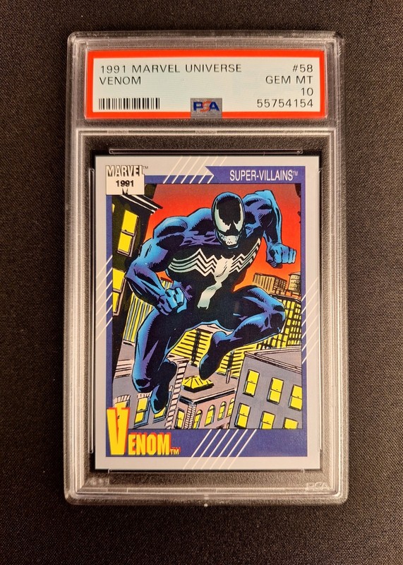 1991 Marvel Universe Venom #58 PSA 10 Gem Mint Impel Super Villains