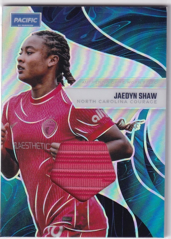Jaedyn Shaw 2025 Parkside NWSL Pacific GAME USED MATCH WORN Jersey Relic