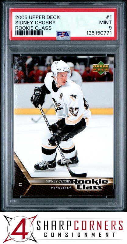 2005 UPPER DECK ROOKIE CLASS #1 SIDNEY CROSBY RC PSA 9