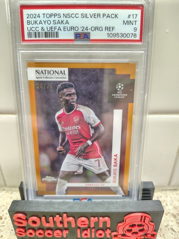 2024 Topps Chrome NSCC Bukayo Saka #SC-17 Orange #20/25 PSA 9 😎🔥🏆