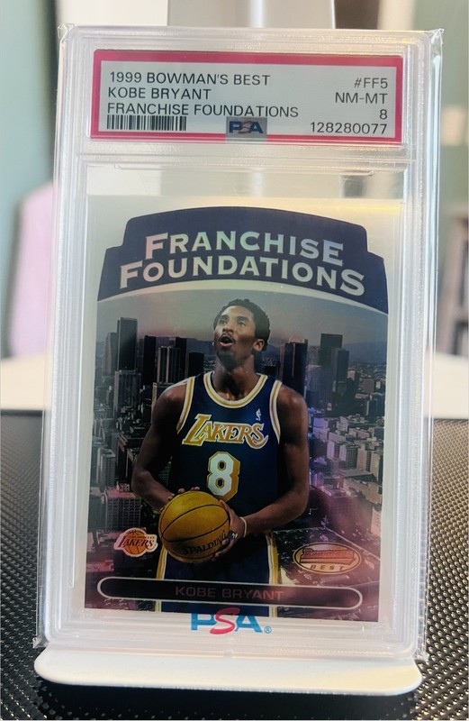 1999 Bowman's Best Franchise Foundations Kobe Bryant Lakers HOF PSA 8 (LOW POP)