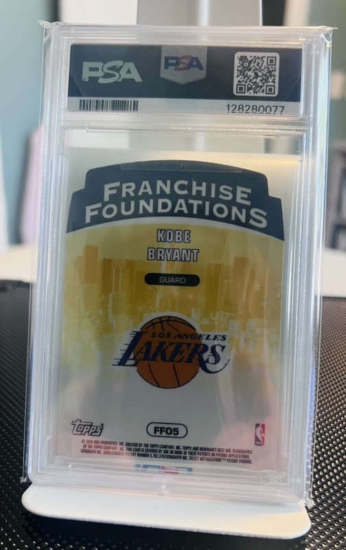 1999 Bowman's Best Franchise Foundations Kobe Bryant Lakers HOF PSA 8 (LOW POP) view 2