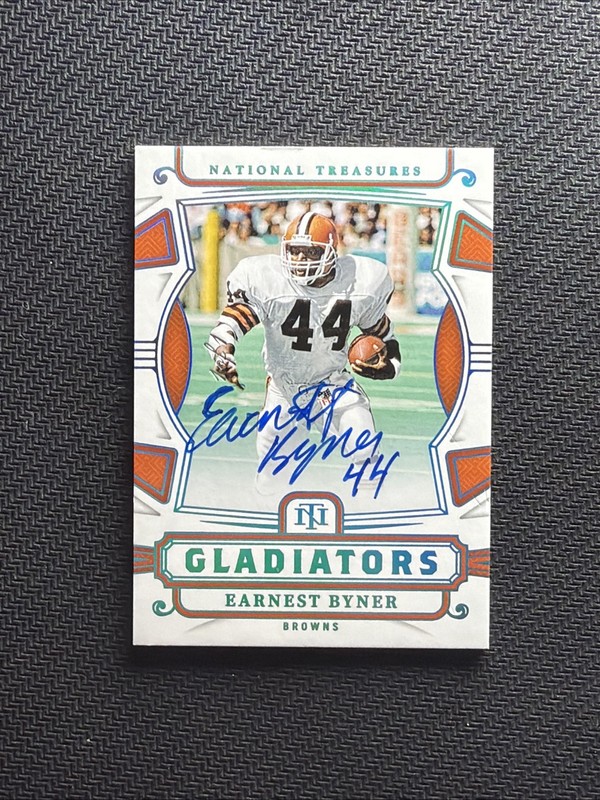 2024 National Treasures Earnest Byner Gladiators Auto Platinum 1/1 #GL-EBR