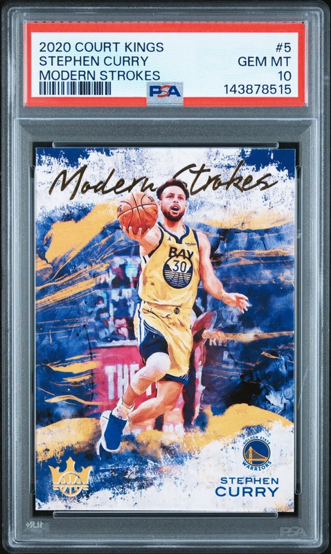 2020 Panini Court Kings Modern Strokes Stephen Curry #5 PSA 10 POP 7
