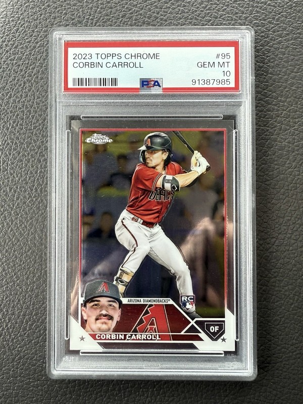 2023 Topps Chrome #95 Corbin Carroll PSA 10 Gem Mint RC
