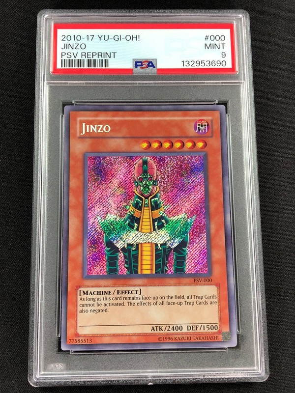 Yugioh 2010 Jinzo PSV-000 PSA 9 Secret Rare