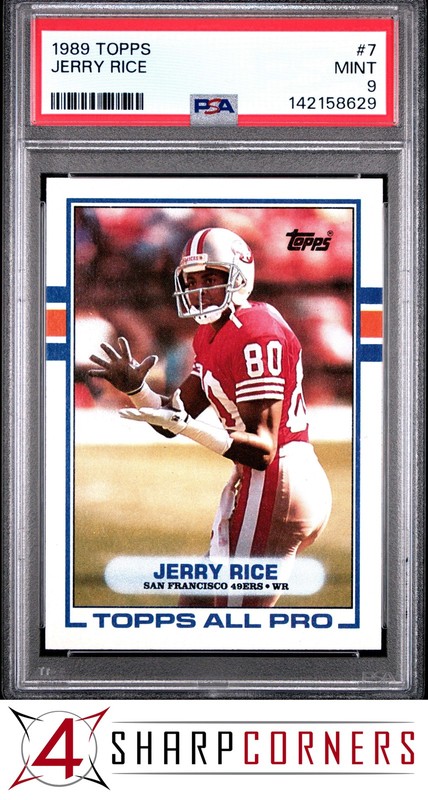 1989 TOPPS ALL PRO #7 JERRY RICE 49ERS HOF PSA 9