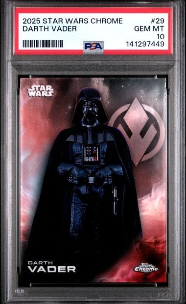 2025 TOPPS CHROME STAR WARS DARTH VADER #29 PSA 10 view 1