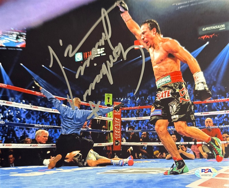 Juan Manuel Marquez Signed 8x10 Boxing Photo VS Manny Pacquiao PSA AH98730