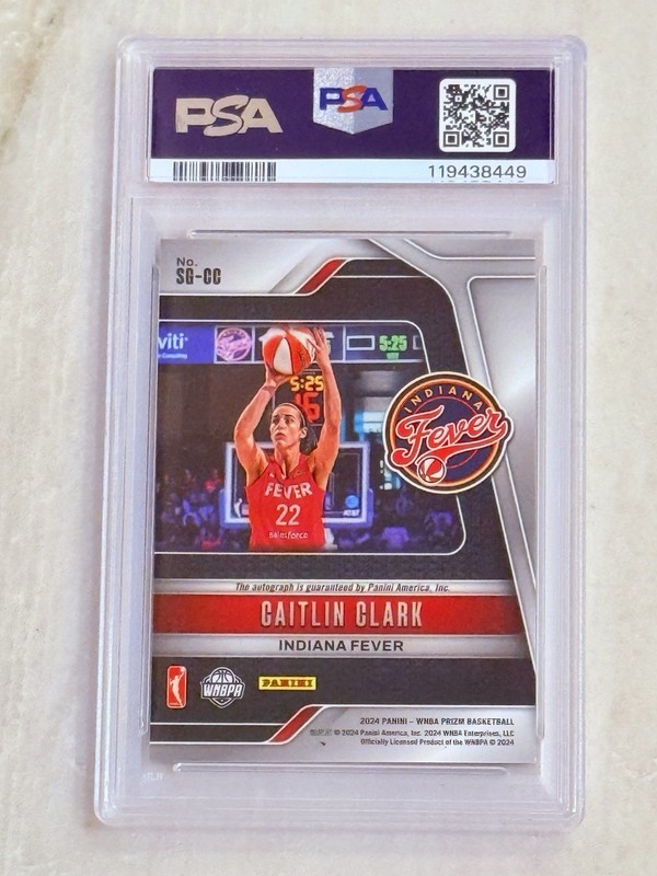 2024 Panini Prizm WNBA Caitlin Clark Signature #SG-CC PSA 10 Auto 10 view 2