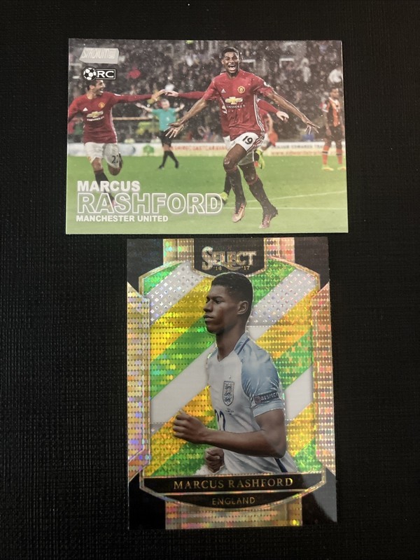 2 x 2016 Marcus Rashford Rookie Cards Topps Panini Prizm England Manchester U