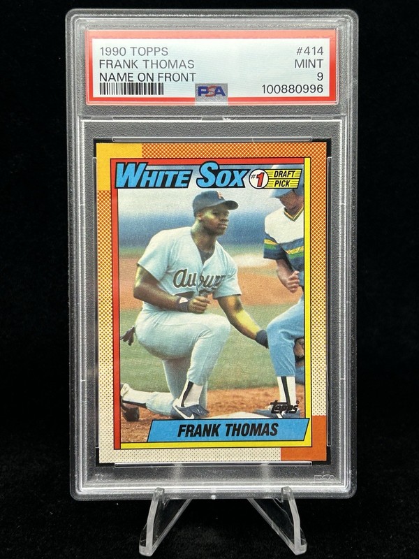 FRANK THOMAS RC 1990 Topps #414 Rookie HOF MLB Chicago White Sox PSA 9 MINT