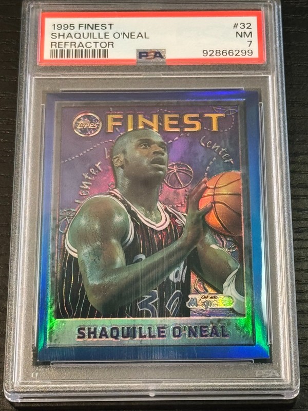 1995 Finest Refractor #32 Shaquille O'Neal PSA NM 7