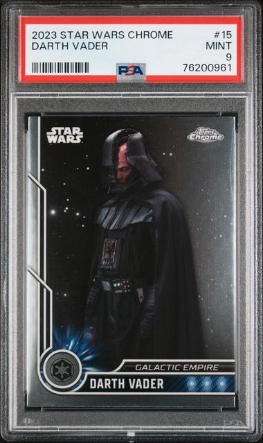 2023 TOPPS STAR WARS CHROME DARTH VADER #15 PSA 9