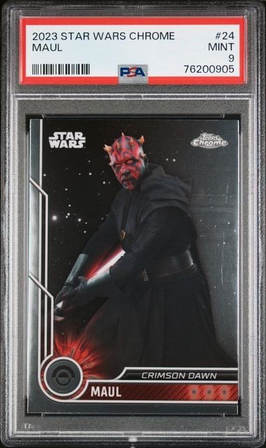 2023 TOPPS STAR WARS CHROME DARTH MAUL #24 PSA 9