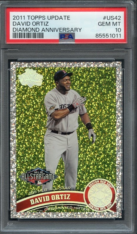 2011 Topps Update Diamond Anniversary #42 David Ortiz PSA 10 Low Pop HOF Boston