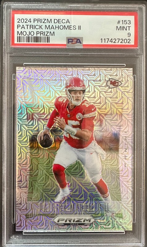 2024 Panini Prizm Deca Patrick Mahomes Mojo /30 PSA 9 #153