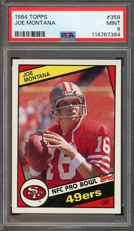 1984 Topps #358 Joe Montana HOF MINT PSA 9 San Francisco 49ERS 7364