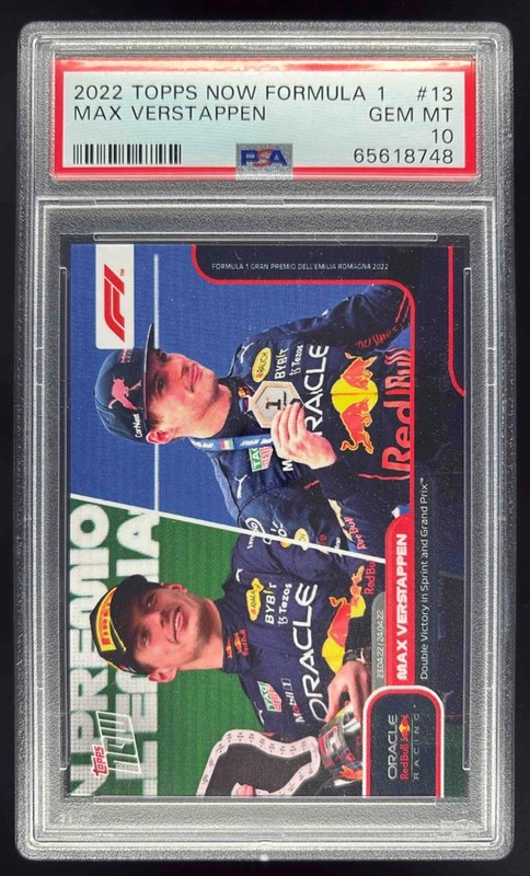 2022 Topps Now Formula 1 #013 Max Verstappen PSA 10