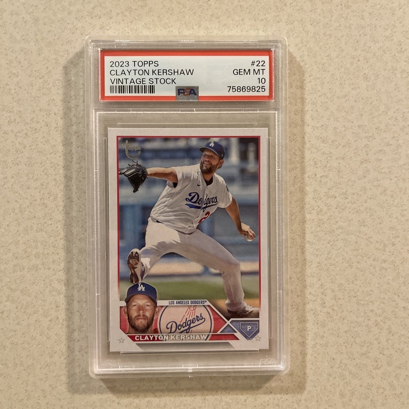 2023 Topps Vintage Stock /99- Clayton Kershaw - PSA 10 POP 1 RARE