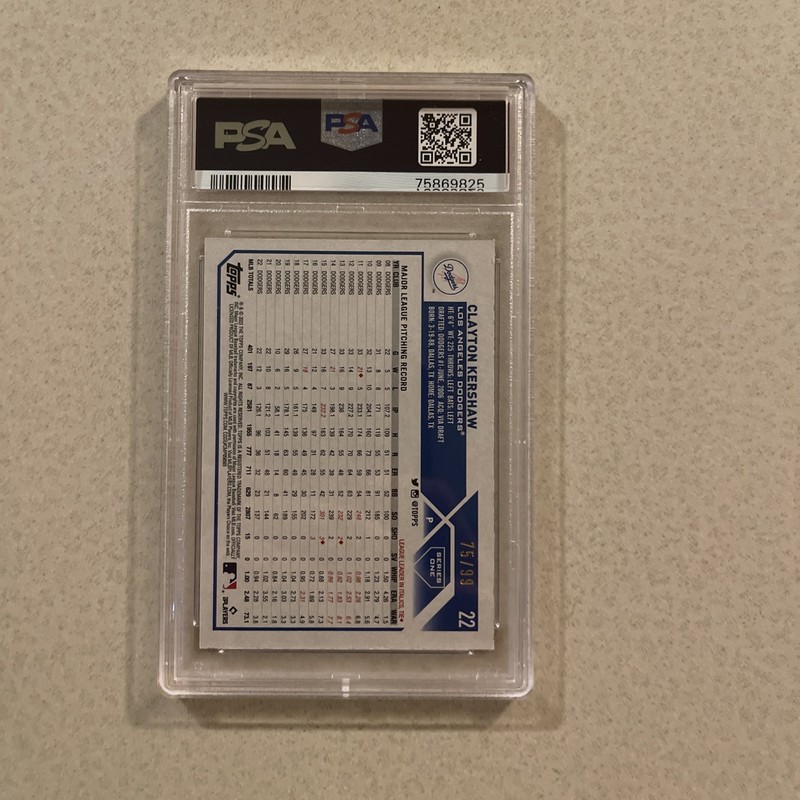 2023 Topps Vintage Stock /99- Clayton Kershaw - PSA 10 POP 1 RARE view 2